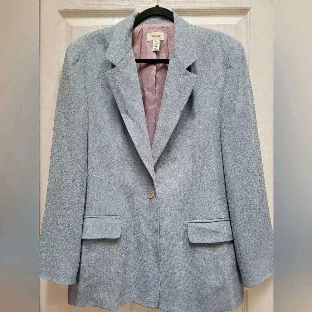 Talbots 2 Piece Set One Button Blazer (14) & Shirt (16) Business Casual